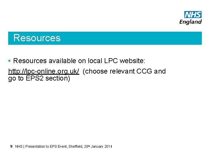 Resources • Resources available on local LPC website: http: //lpc-online. org. uk/ (choose relevant