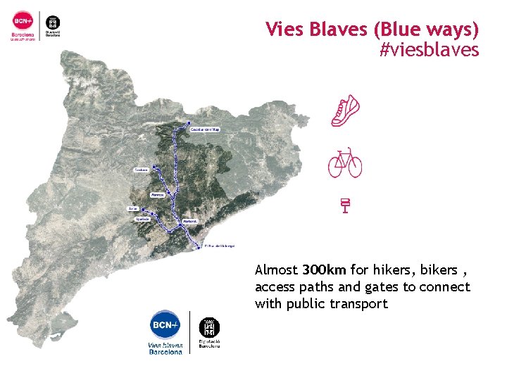 Vies Blaves (Blue ways) #viesblaves Almost 300 km for hikers, bikers , access paths
