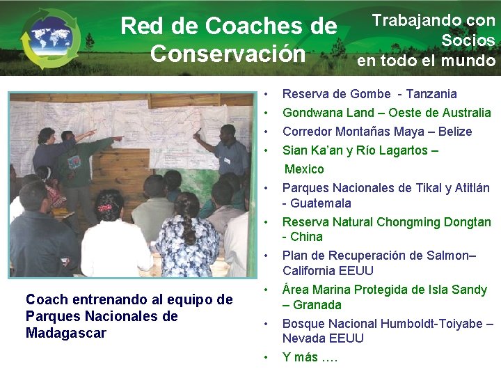 Red de Coaches de Conservación Coach entrenando al equipo de Parques Nacionales de Madagascar