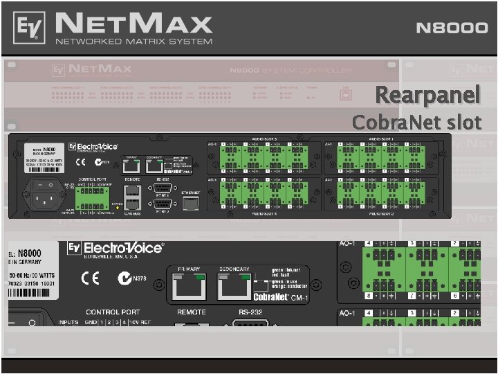 Rearpanel Cobra. Net slot 