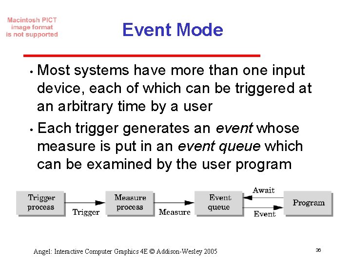 Event Mode Most systems have more than one input device, each of which can