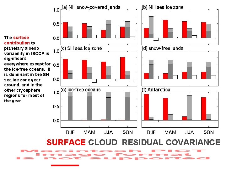 The surface contribution to planetary albedo variability in ISCCP is significant everywhere except for