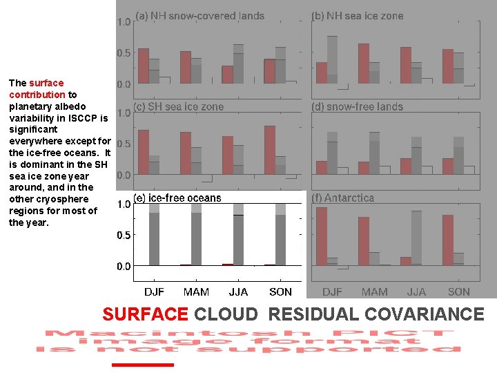 The surface contribution to planetary albedo variability in ISCCP is significant everywhere except for