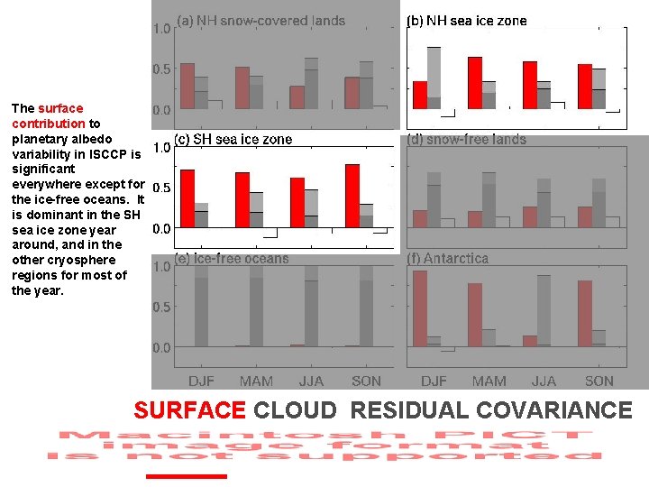 The surface contribution to planetary albedo variability in ISCCP is significant everywhere except for