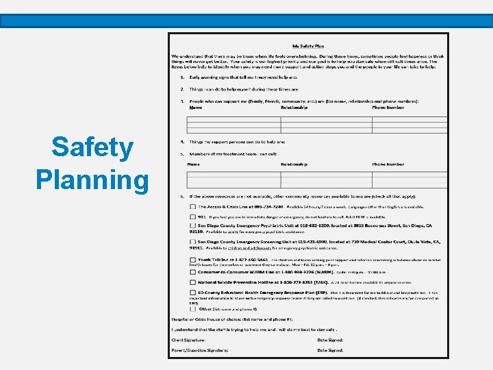 Safety Planning 