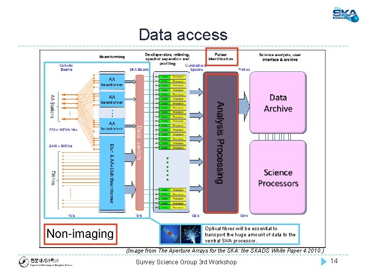 Data access Optical fibres will be essential to transport the huge amount of data