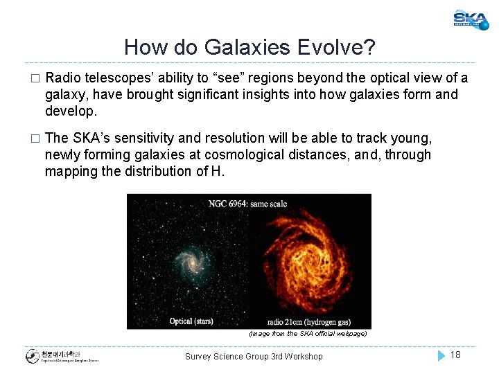 How do Galaxies Evolve? � Radio telescopes’ ability to “see” regions beyond the optical