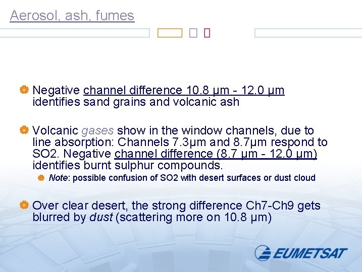 Aerosol, ash, fumes | Negative channel difference 10. 8 µm - 12. 0 µm