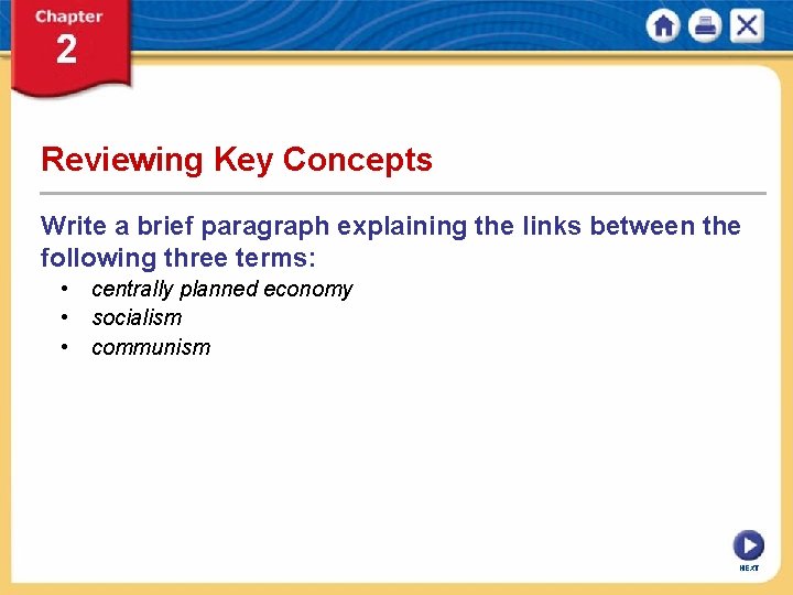 Reviewing Key Concepts Write a brief paragraph explaining the links between the following three