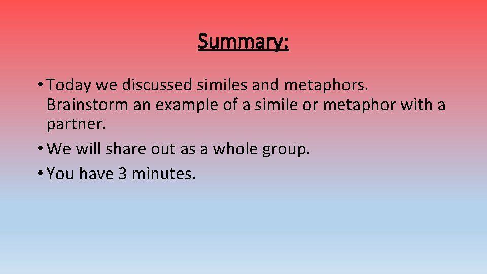 September 11 2014 SWBAT distinguish the difference between