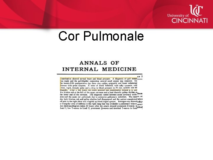 Cor Pulmonale 