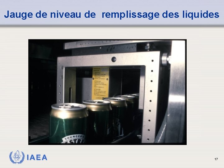 Jauge de niveau de remplissage des liquides IAEA 17 