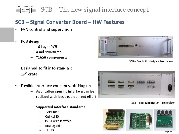 SCB – The new signal interface concept SCB – Signal Converter Board – HW
