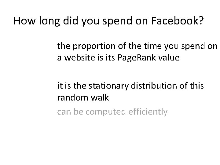 How long did you spend on Facebook? the proportion of the time you spend