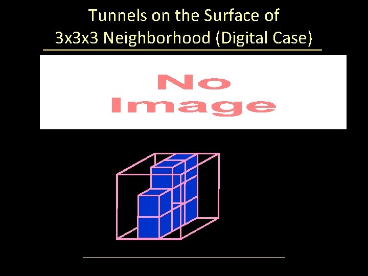 Tunnels on the Surface of 3 x 3 x 3 Neighborhood (Digital Case) • Tunnels on the Surface of 3 x 3 x 3 Neighborhood (Digital Case) •