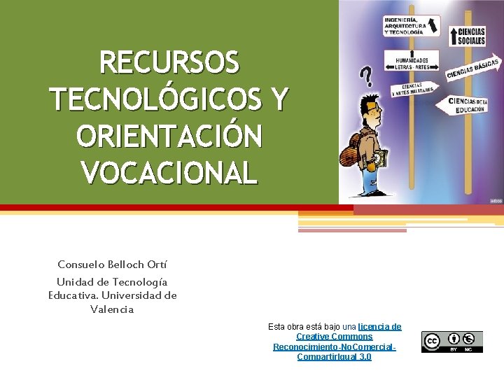 RECURSOS TECNOLÓGICOS Y ORIENTACIÓN VOCACIONAL Consuelo Belloch Ortí Unidad de Tecnología Educativa. Universidad de