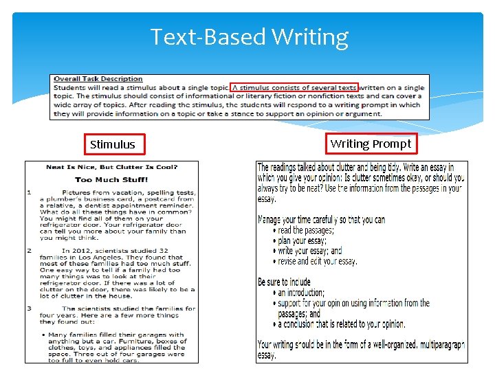 Text-Based Writing Stimulus Writing Prompt 
