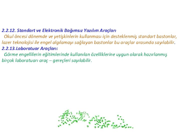 2. 2. 12. Standart ve Elektronik Bağımsız Yazılım Araçları Okul öncesi dönemde ve yetişkinlerin