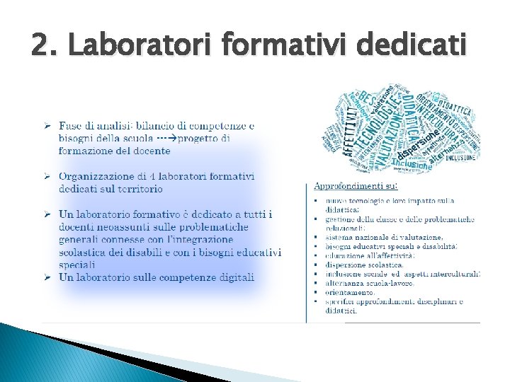 2. Laboratori formativi dedicati 