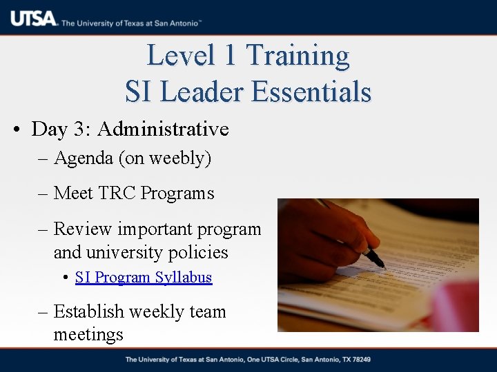 Si Course SI Full Circle Sharing 20 Years of SI