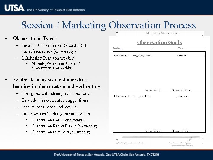 Session / Marketing Observation Process • Observations Types – Session Observation Record (3 -4 Session / Marketing Observation Process • Observations Types – Session Observation Record (3 -4