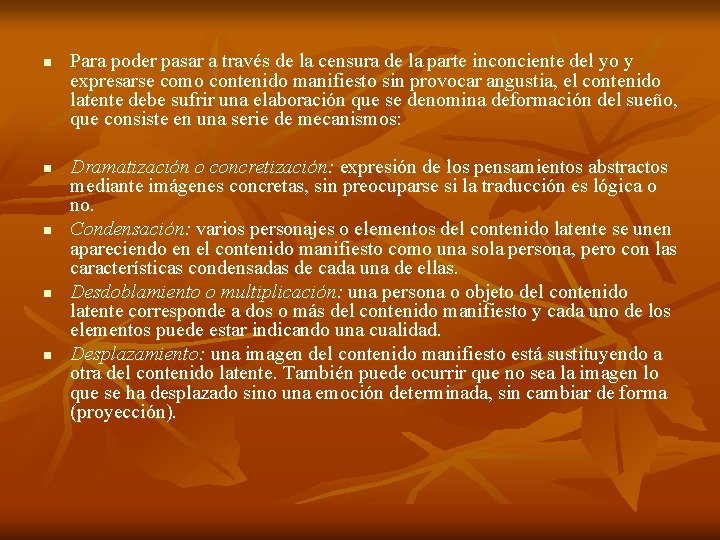 n n n Para poder pasar a través de la censura de la parte