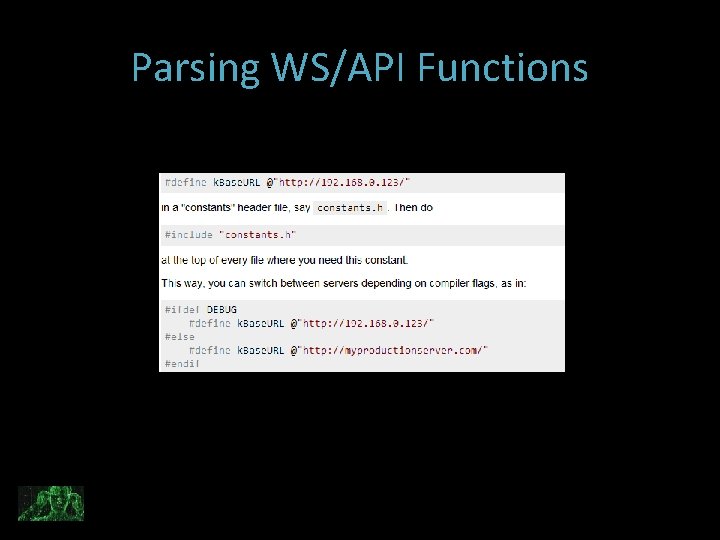 Parsing WS/API Functions 
