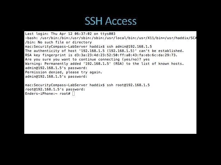 SSH Access 