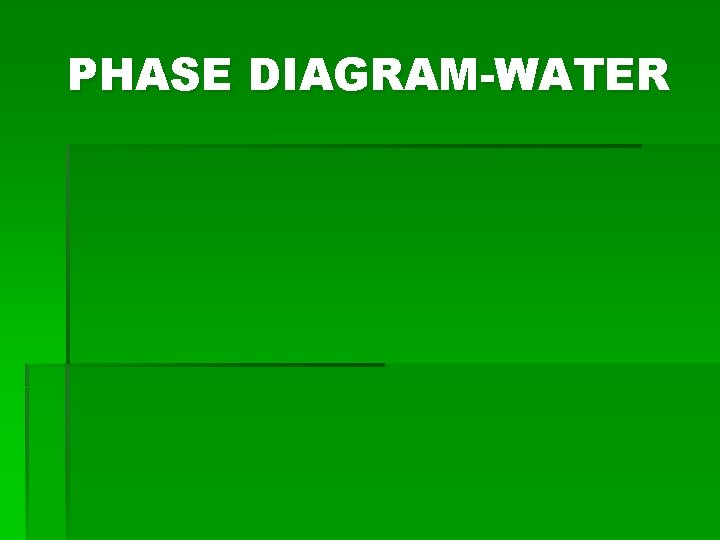 PHASE DIAGRAM-WATER 