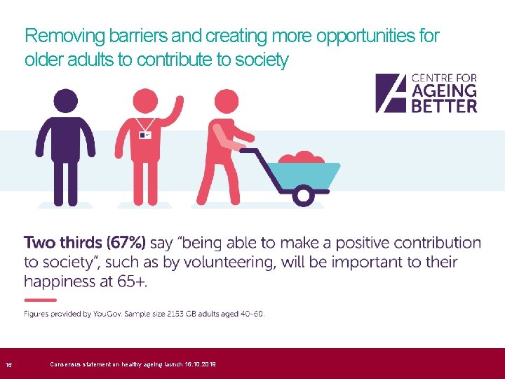  16 Removing barriers and creating more opportunities for older adults to contribute to