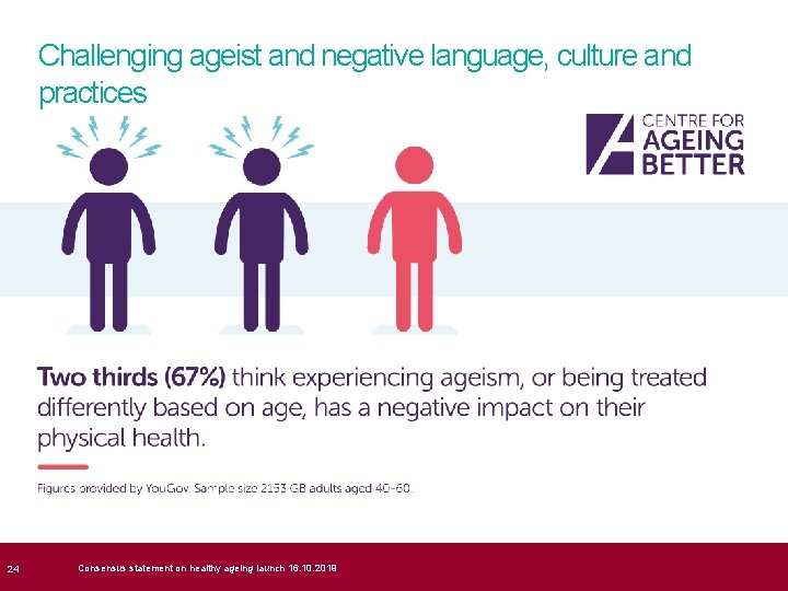  24 Challenging ageist and negative language, culture and practices Consensus statement on healthy