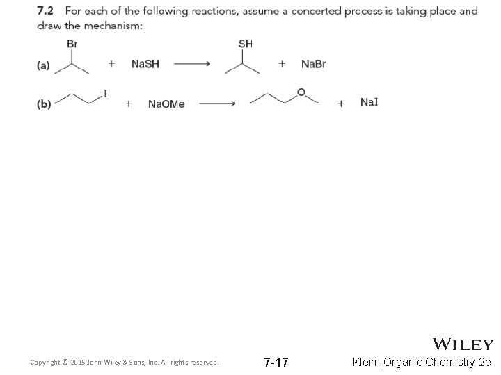 Copyright © 2015 John Wiley & Sons, Inc. All rights reserved. 7 -17 Klein,