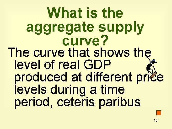 What is the aggregate supply curve? The curve that shows the level of real