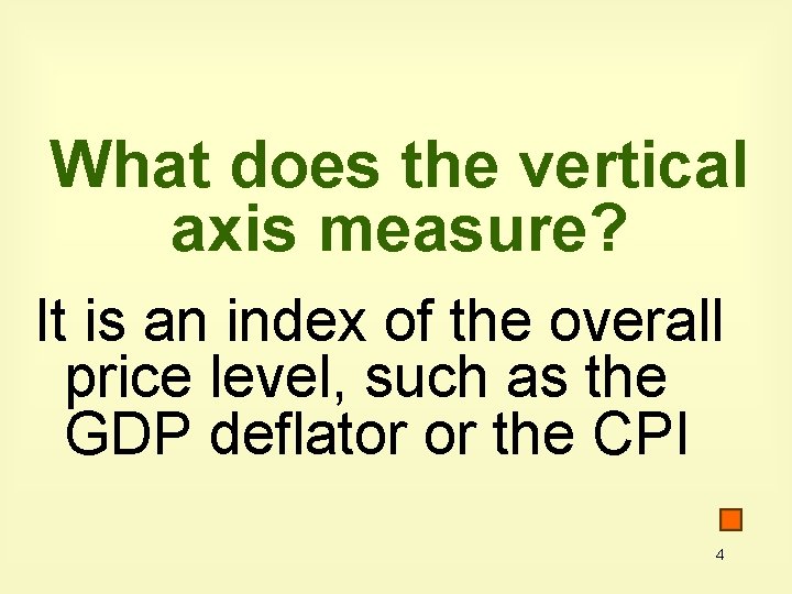 What does the vertical axis measure? It is an index of the overall price