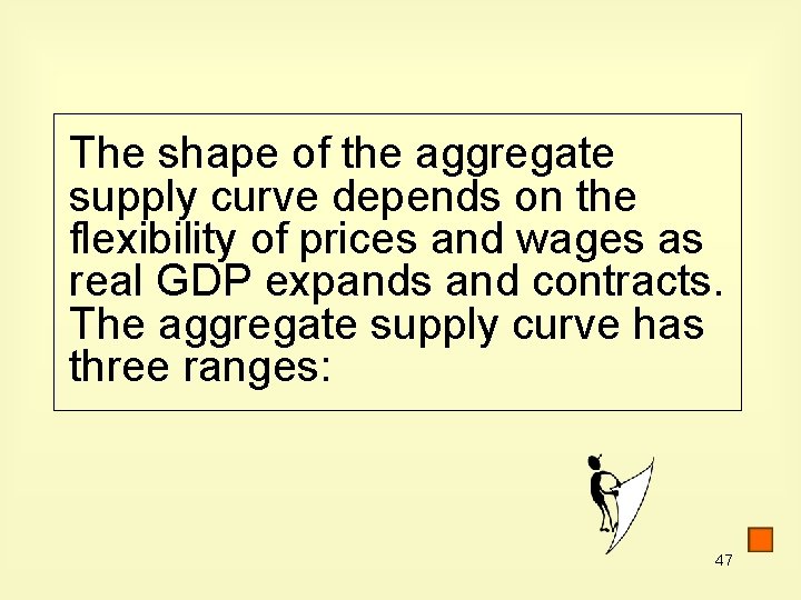 The shape of the aggregate supply curve depends on the flexibility of prices and