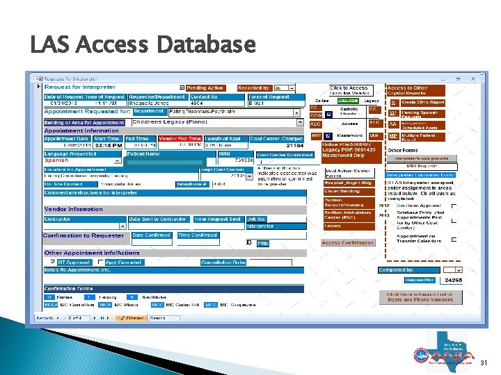 LAS Access Database 31 LAS Access Database 31