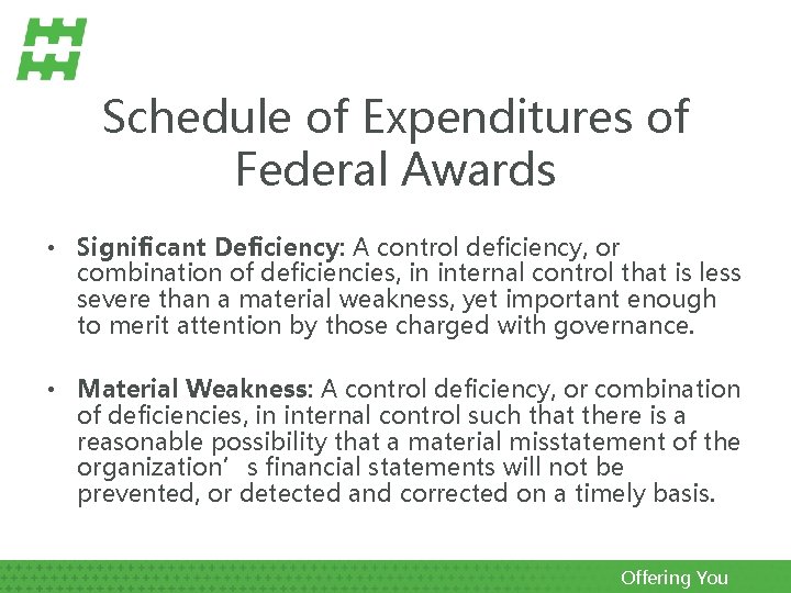 Quality SEFA Prep What Auditees Should Know Brian
