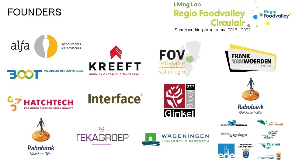 FOUNDERS Samenwerkingsprogramma 2019 - 2022 