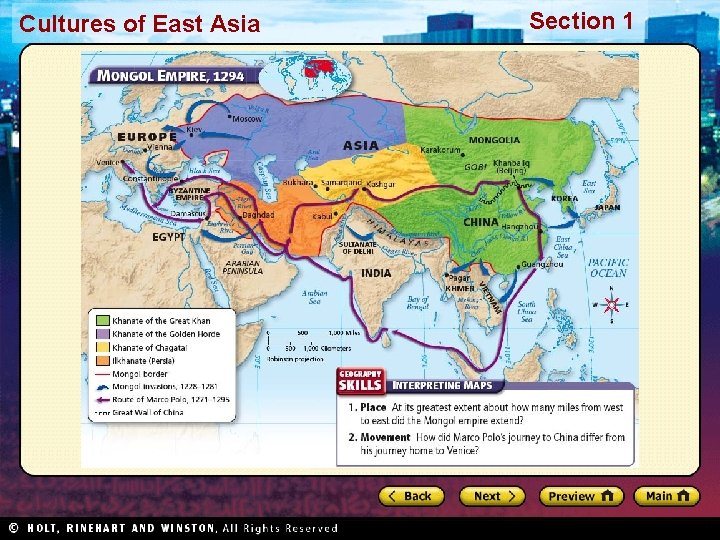 Cultures of East Asia Section 1 