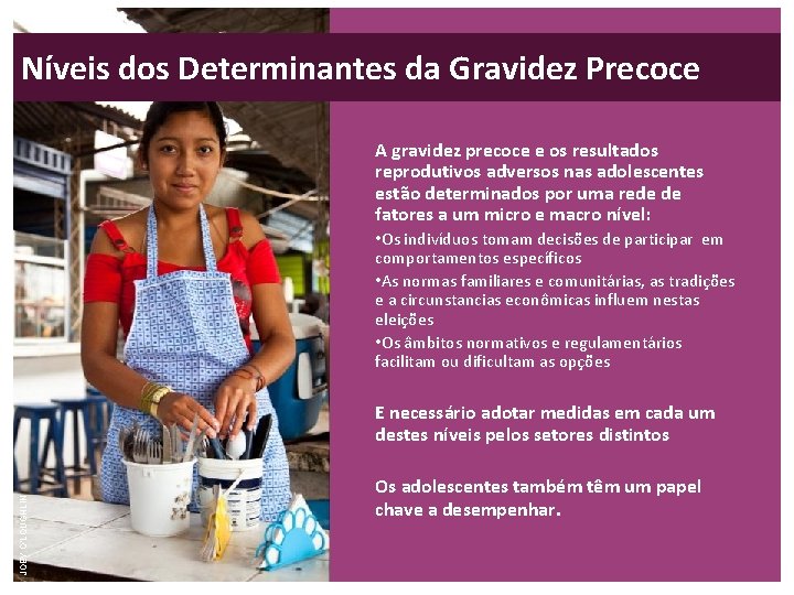 Níveis dos Determinantes da Gravidez Precoce A gravidez precoce e os resultados reprodutivos adversos