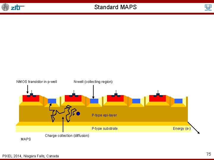 Standard MAPS NMOS transistor in p-well N-well (collecting region) P-type epi-layer P-type substrate MAPS