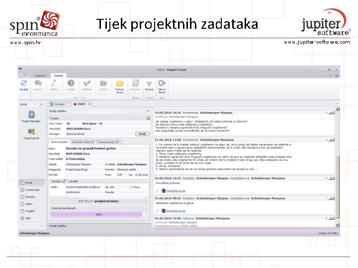 Tijek projektnih zadataka www. spin. hr www. jupiter-software. com 