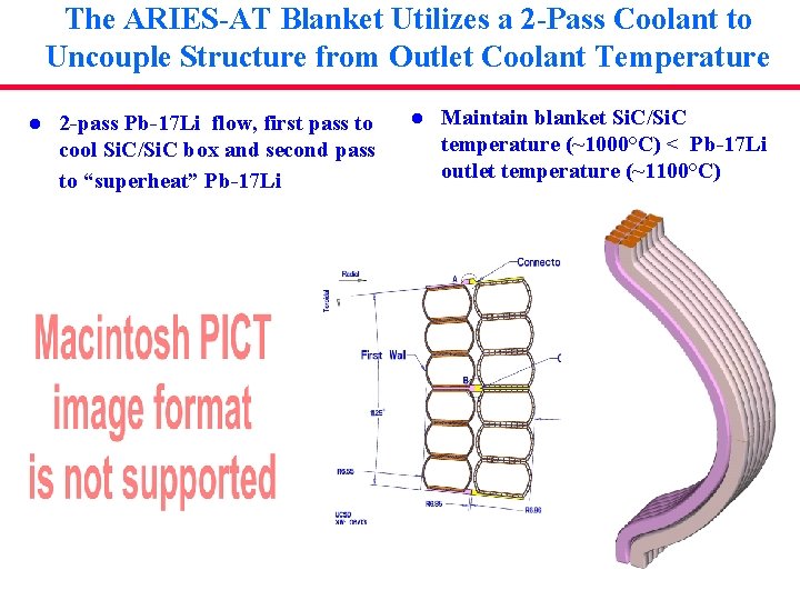 The ARIES-AT Blanket Utilizes a 2 -Pass Coolant to Uncouple Structure from Outlet Coolant
