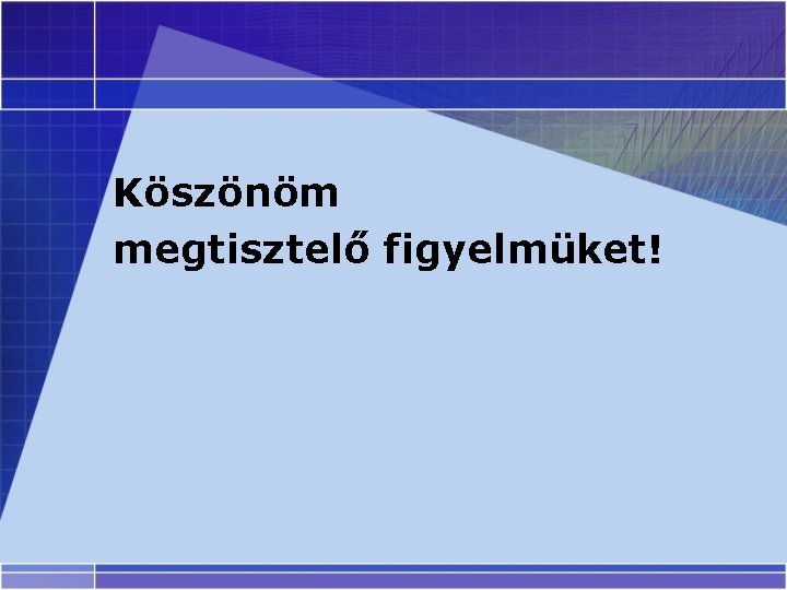 Köszönöm megtisztelő figyelmüket! 