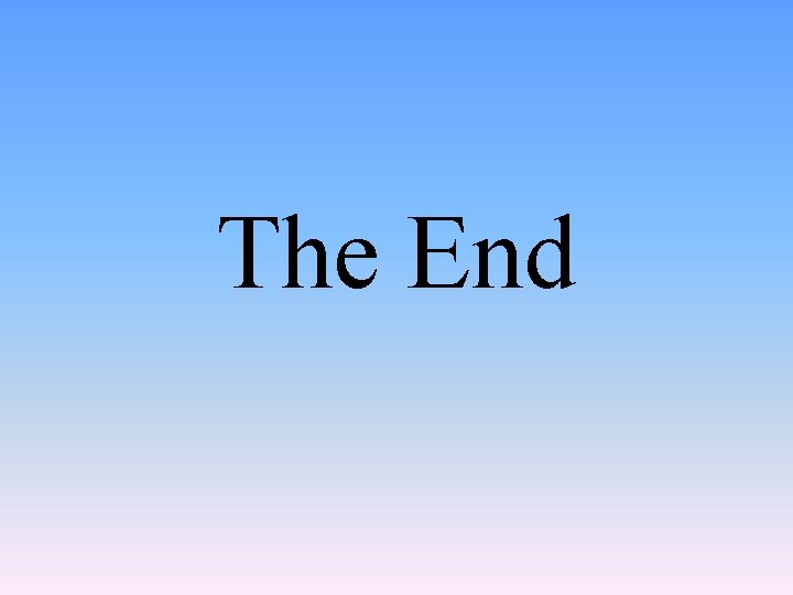 The End 