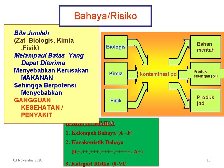Bahaya/Risiko Bila Jumlah (Zat Biologis, Kimia , Fisik) Melampaui Batas Yang Dapat Diterima Menyebabkan