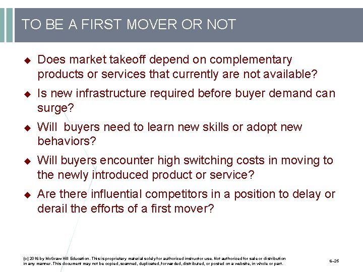 TO BE A FIRST MOVER OR NOT Does market takeoff depend on complementary products