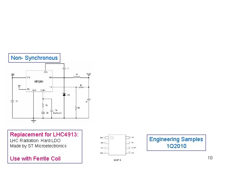 Non- Synchronous Replacement for LHC 4913: LHC Radiation Hard LDO Made by ST Microelectronics