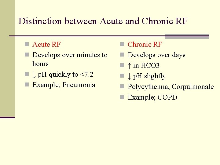 Distinction between Acute and Chronic RF n Acute RF n Chronic RF n Develops