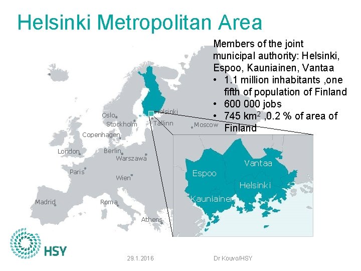 Helsinki Metropolitan Area Helsinki Oslo Stockholm Tallinn Copenhagen London Paris Madrid Members of the